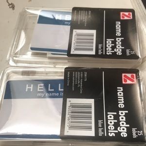 Brand new name badge labels